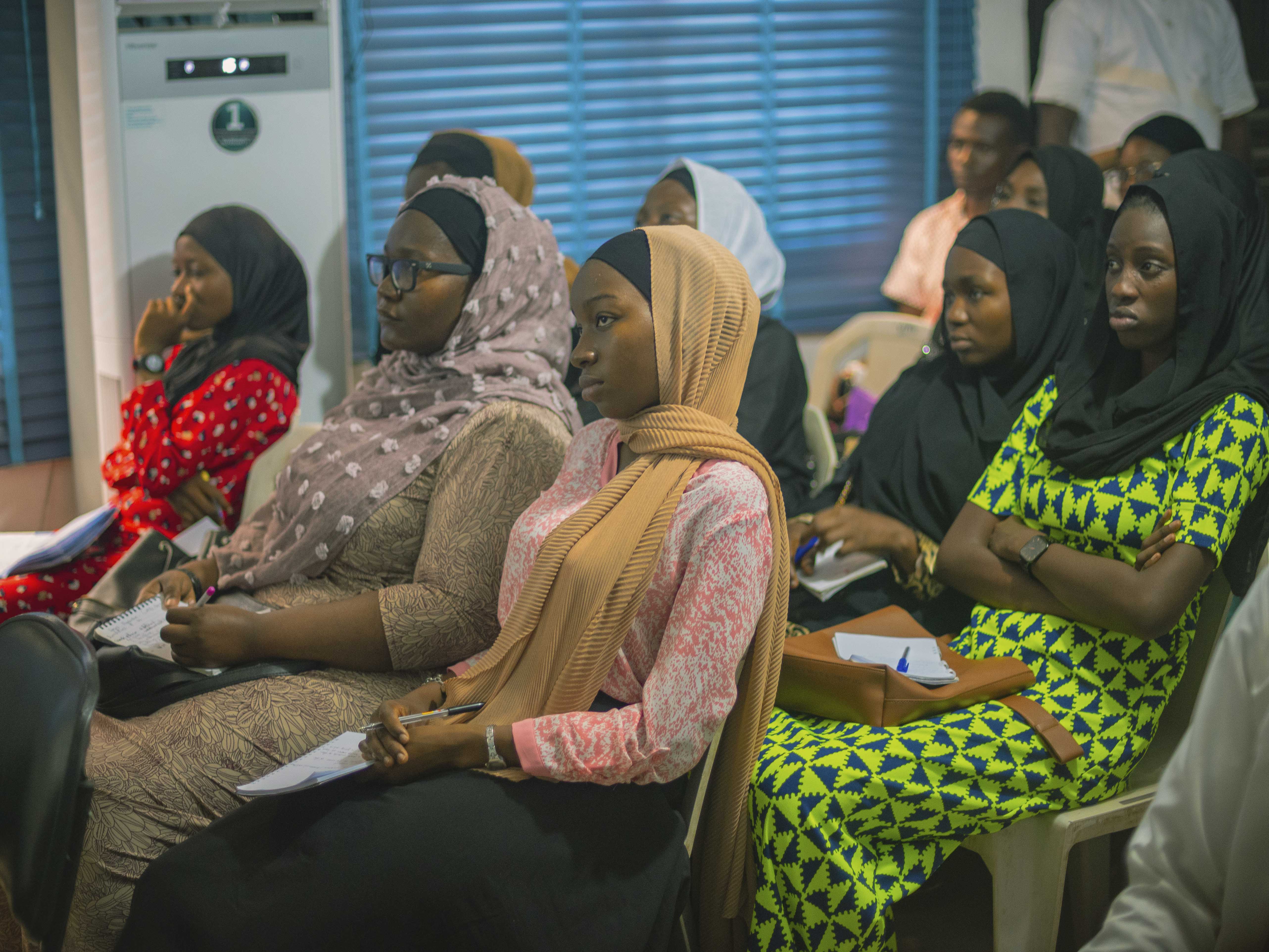 Audience interaction in training hall
