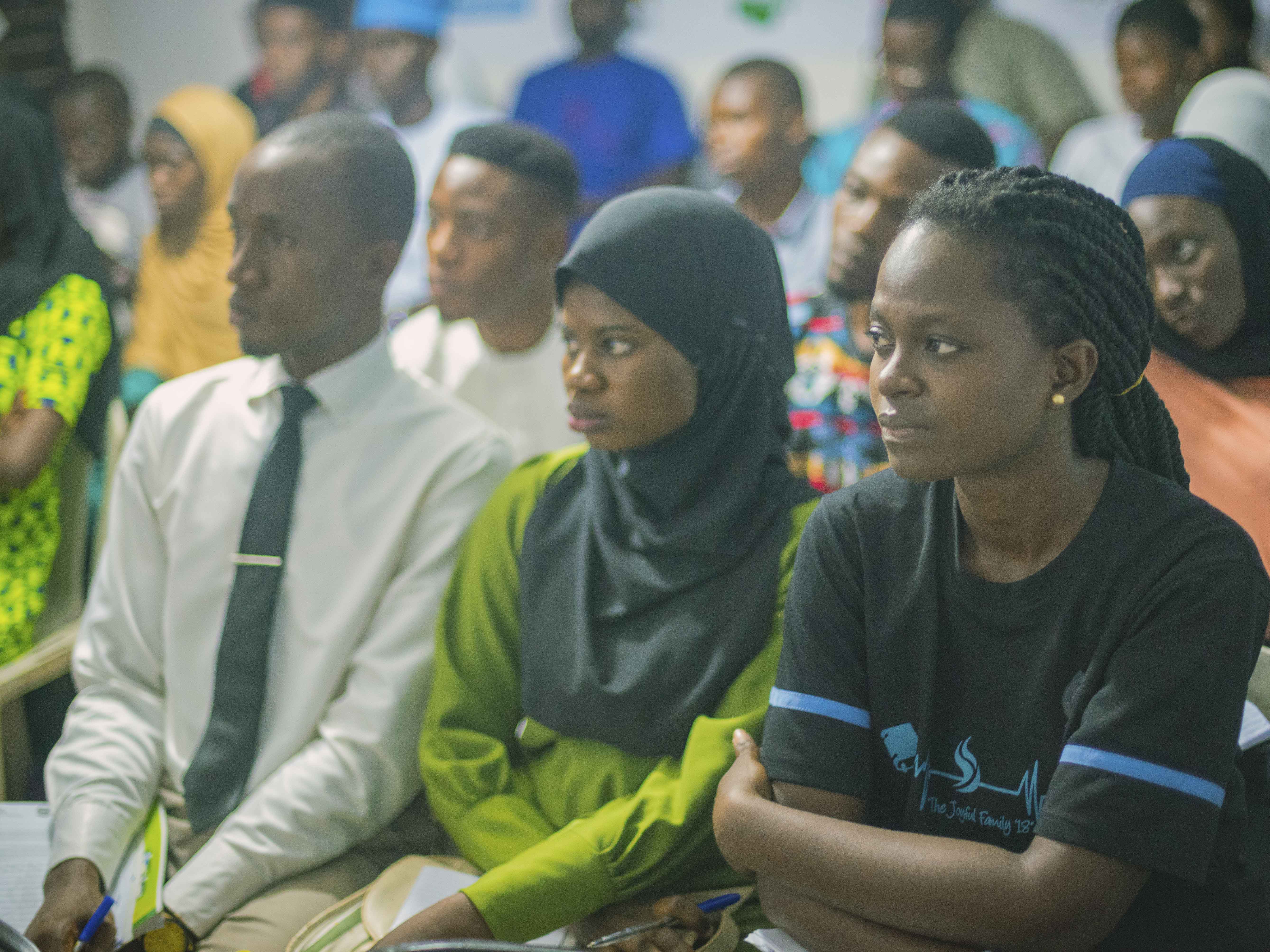 Workshop participants listening attentively
